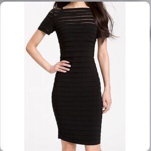Adrianna Papell black dress panel size 4 (E1)